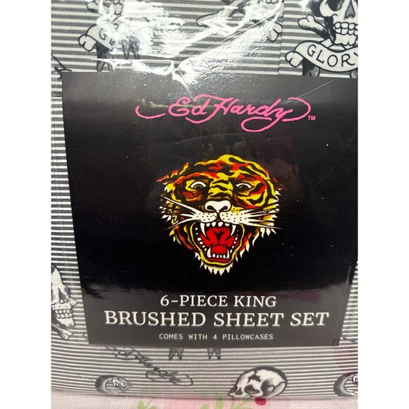 Ed Hardy King Sheet Set, 6 pieces - Picture 2 of 5
